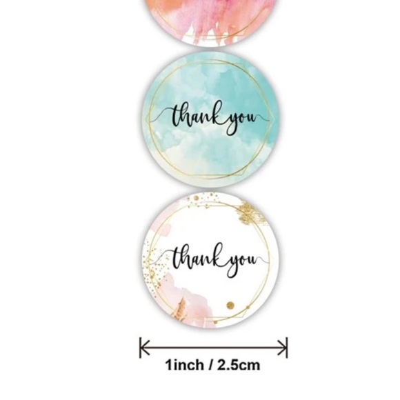 Variety Roll of 500 Thank You Stickers - Picture 3 of 4